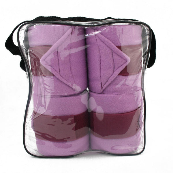 Fleece Polo Bandages Stable/Travel Set Lilac