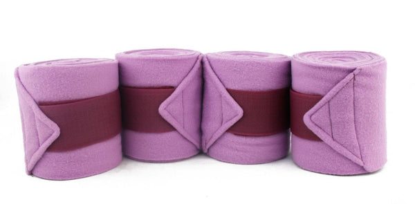 Fleece Polo Bandages Stable/Travel Set Lilac