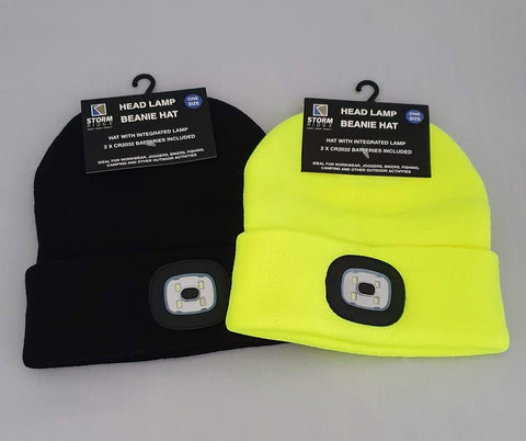 LED Beanie Torch Hat - Non Rechargeable (pack of 12)