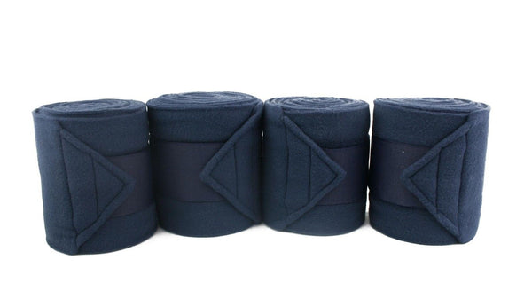 Fleece Polo Bandages Stable/Travel Set Navy