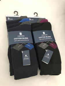 Mens Argyle Socks (4 Packs of 3)