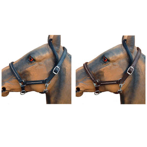 Leather Padded Diamante Headcollar