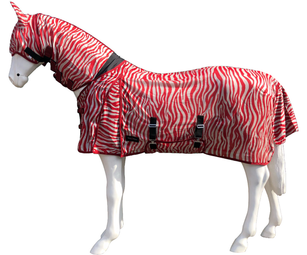 Flywell Summer Fly Sheets Red Zebra
